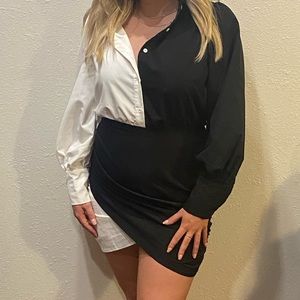 Half & Half dress B&W